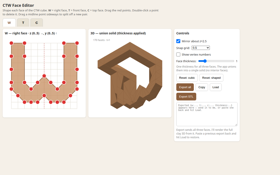W face editor